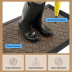 GORILLA GRIP 100% Waterproof All-Season WeatherMAX Doormat, US Designed Natural - Image 6