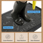 GORILLA GRIP 100% Waterproof All-Season WeatherMAX Doormat, US Designed Natural - Image 5