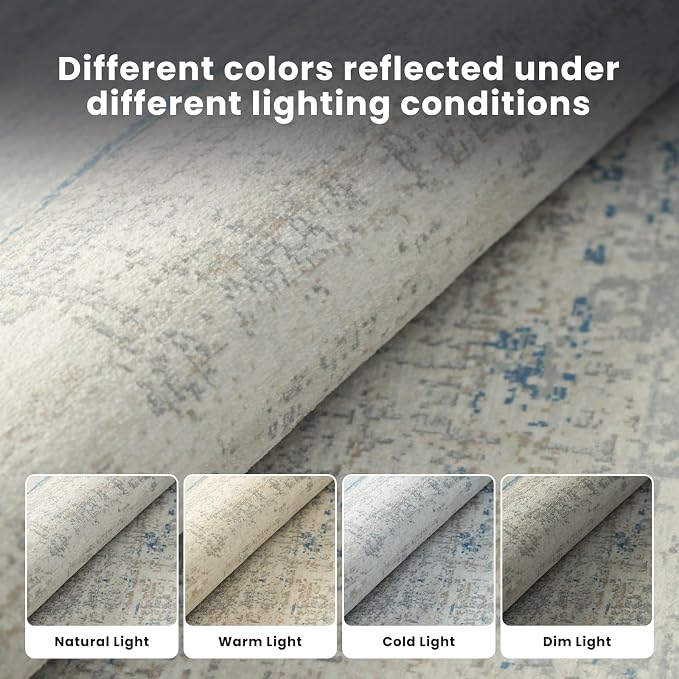Washable Rugs 4x6 Area Rugs for Living Room- Modern Abstract Rugs for Bedroom - Image 6