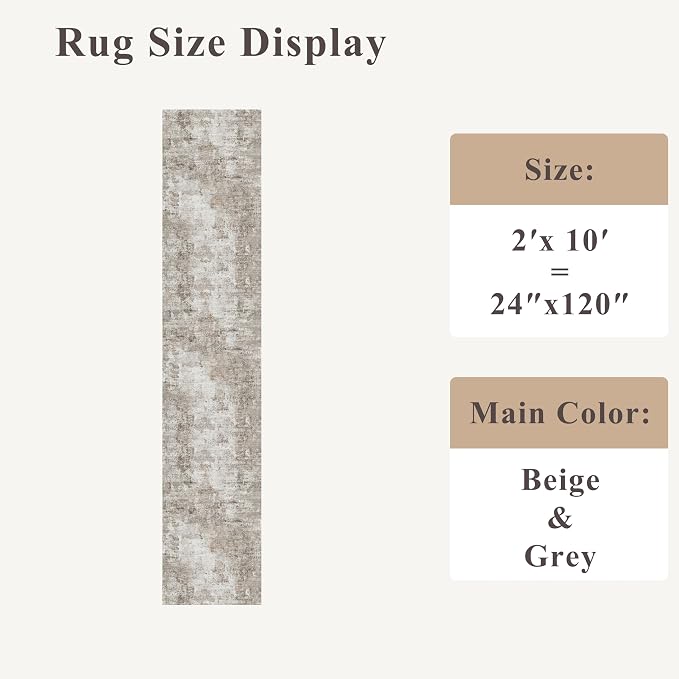 Long Runner Rug for Hallway 2x10 Ft - Image 2