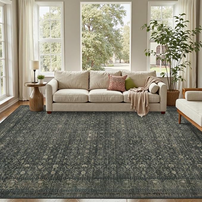 8x10 Washable Area Rug for Living Room, Extra Large, Durable Low Pile Non Slip - Image 3