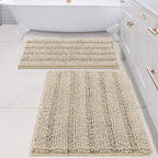 H.VERSAILTEX Bathroom Rug Sets 2 Piece Bath Mats Non Slip Thick Soft Chenille by HVERSAILTEX