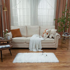 EasyJoy Ultra Soft Fluffy Shaggy Area Rug Faux Fur Rug Chair Cover Seat Pad - Image 2