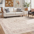 Rugxara 5x7 Soft Pink Washable Area Rug by Rugxara