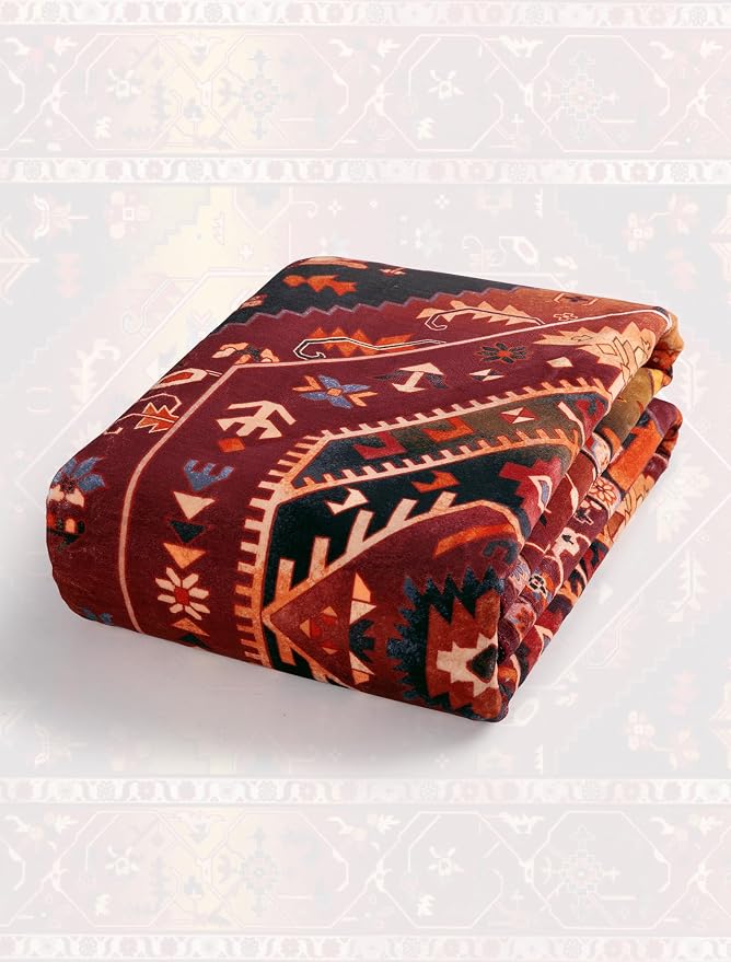 SERISSA Runner Rug for Hallways, Long Boho Rug Vintage Rustic Red Gold Hallway - Image 7