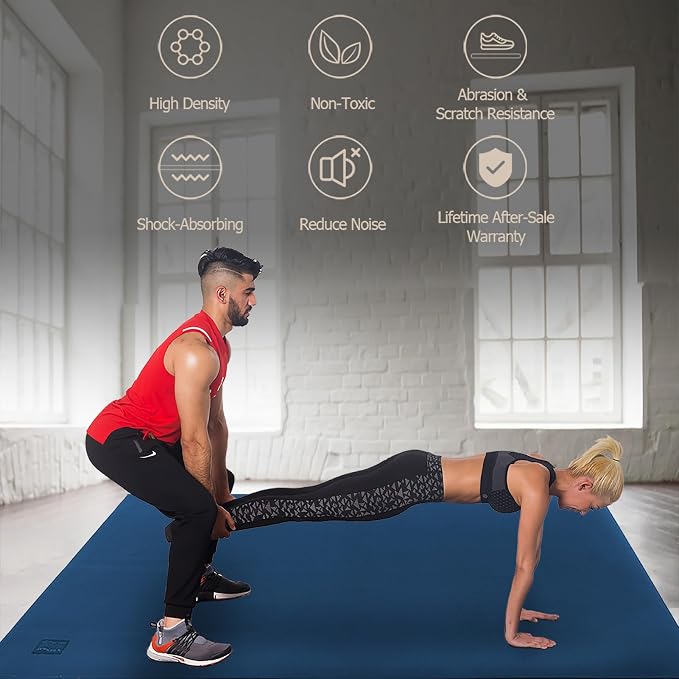 GXMMAT Large Exercise Mat 6'x4'/6'x5'/6'x6', Thick Workout Mats - Image 5