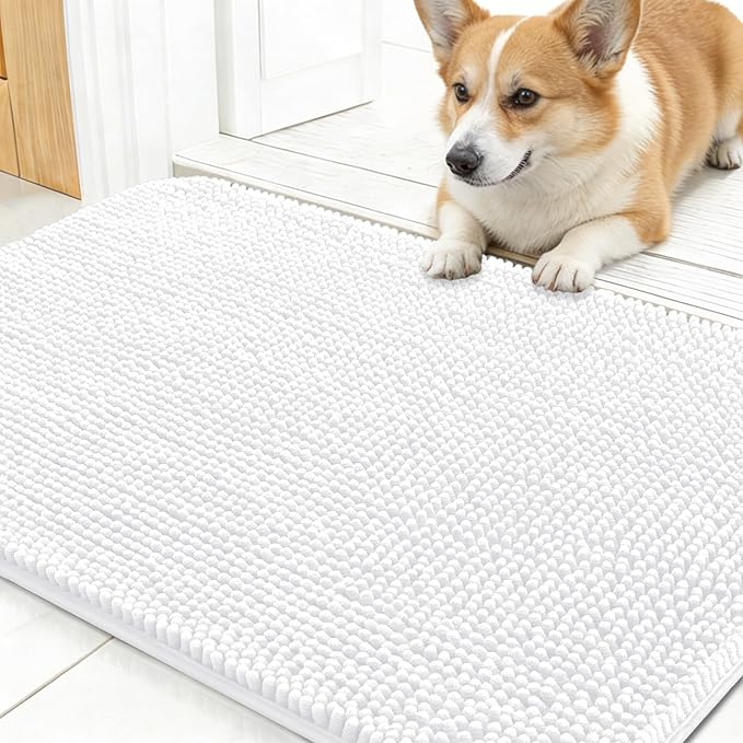 OLANLY Dog Door Mat for Muddy Paws 24x16, Absorbs Moisture and Dirt, Absorbent by OLANLY