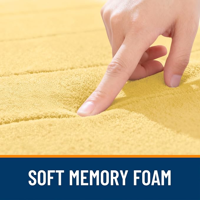 OLANLY Memory Foam Bath Mat 40x24, Super Soft Absorbent Bathroom Rugs, Quick Dry - Image 5