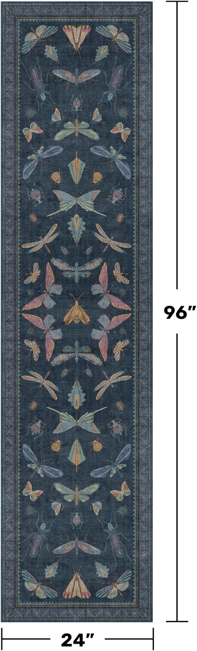 Washable 2x8 Insect Entryway Runner Rug - Image 2