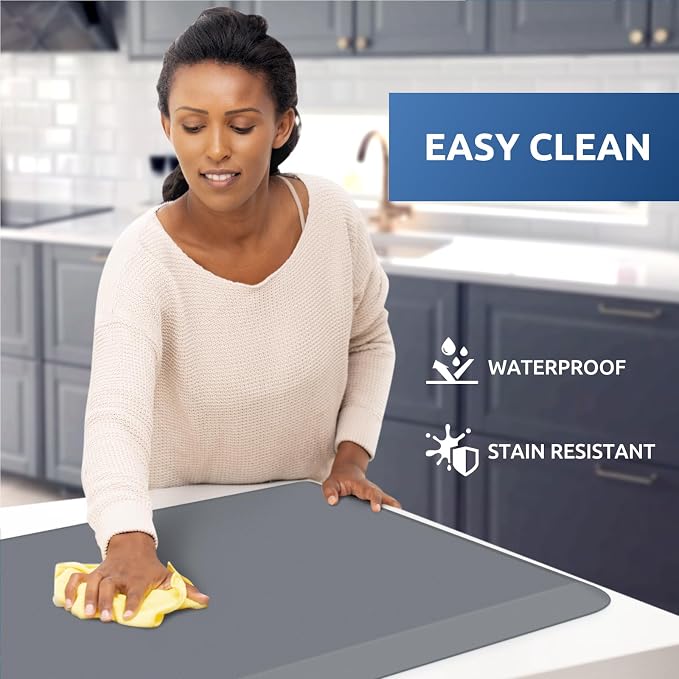 KitchenClouds Kitchen Mat Cushioned Anti Fatigue Rug 24"x70" Water Resistant - Image 3