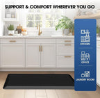 Mattitude Kitchen Mat Cushioned Anti-Fatigue Floor Mat Water Resistant Non-Slip - Image 7