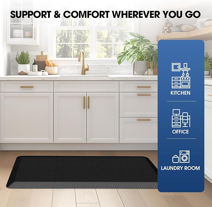 Mattitude Kitchen Mat Cushioned Anti-Fatigue Floor Mat Water Resistant Non-Slip - Image 7