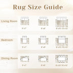 Washable Rug 9x12 Area Rugs for Living Room: Large Neutral Soft Rug Abstract - Image 9