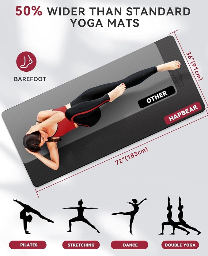 HAPBEAR Large Yoga Mat - Image 2