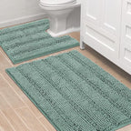 H.VERSAILTEX Bathroom Rugs Bath Rug Set 2 Piece Bathroom Contour Rug Toilet Mat by HVERSAILTEX
