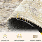 RELEANY Washable Area Rugs 5'x7' Non-Slip Modern Abstract Soft - Image 4