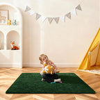 Dark Green Rugs for Bedroom, 3x5 Fluffy Area Rugs for Living Room, Small Fuzzy - Image 6