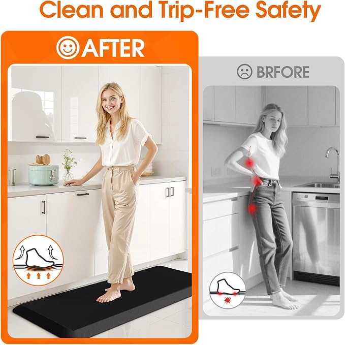 4/5 Inch Thicker Kitchen Mat, Cushioned Thick Floor Comfort Mat, - Image 5