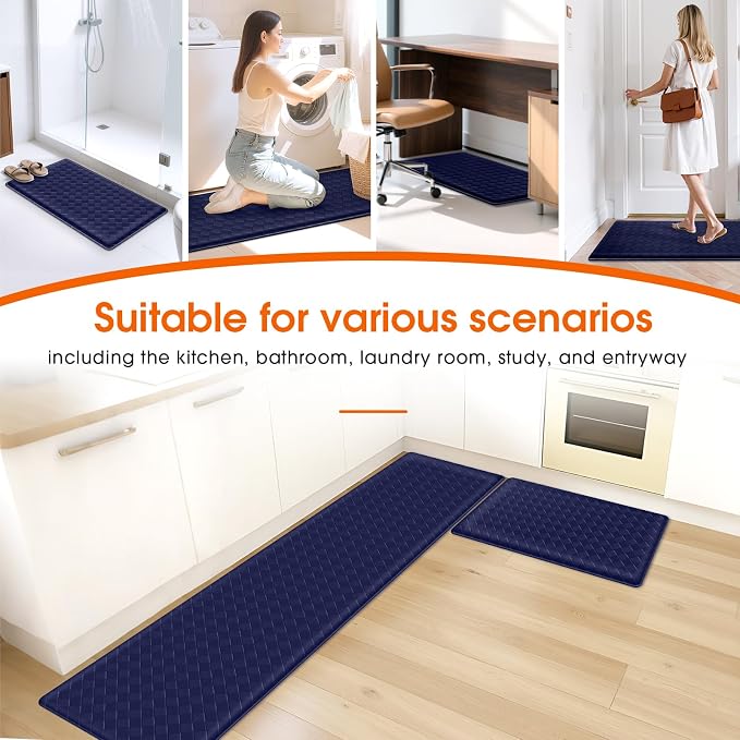 TranquilRelax 2-Piece Anti-Fatigue Kitchen Mats, Cushioned Non-Slip Waterproof - Image 7