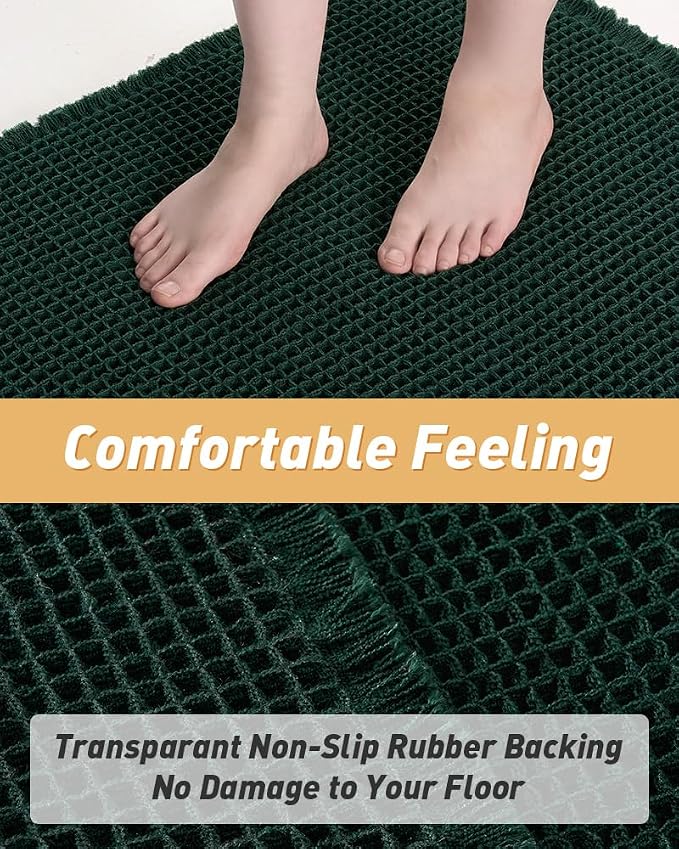 AMOAMI Upgraded Waffle Bath Mat, Super Absorbent Non Slip Bath Mats - Image 4