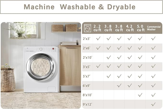 Srugn Washable Rugs 8x10 Area Rugs - Image 9