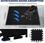 Focusound 20Pcs Sound Absorbing Interlocking Drum Rug, 11.8 x 11.8 x 0.4 inches - Image 2