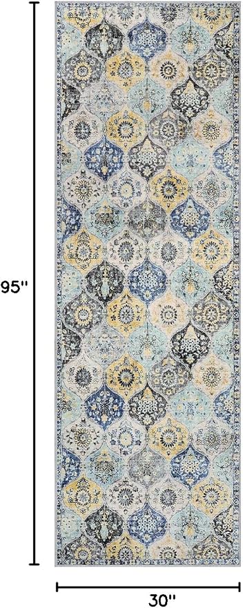 Lahome Moroccan Washable Hallway Runner Rug, Oriental Non-Slip Laundry Room Rug - Image 2