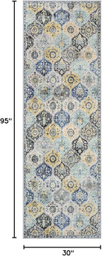 Lahome Moroccan Washable Hallway Runner Rug, Oriental Non-Slip Laundry Room Rug - Image 2