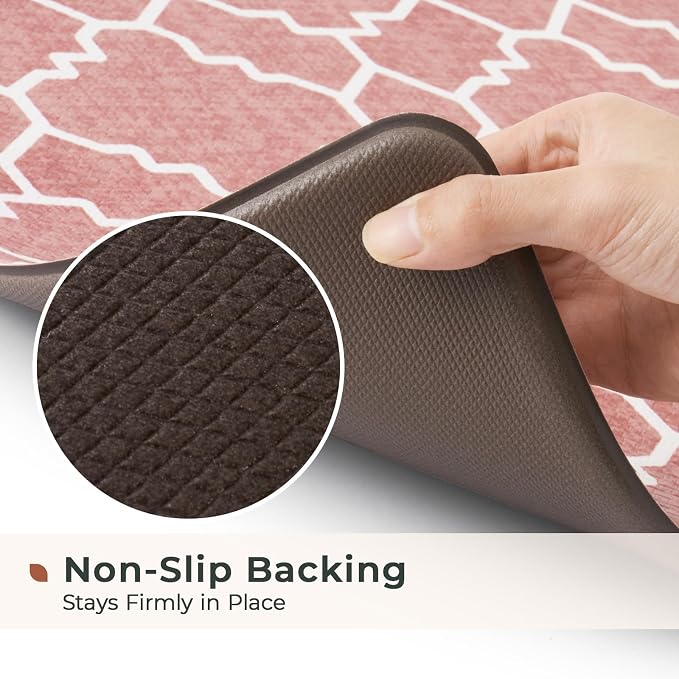 FRESHMINT Kitchen Mat Set of 2, Anti-Fatigue Cushioned Kitchen Mats - Image 4