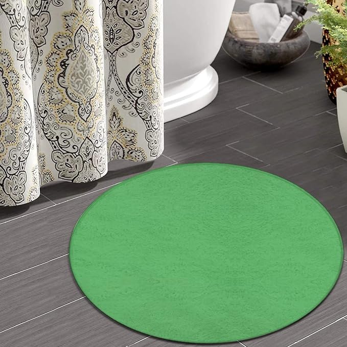 Machine Washable Modern Round Area Rug, Room Sofa Yoga Soft Round Carpet - Image 4