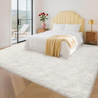 Fluffy White Area Rug for Living Room Bedroom Large Plush Area Rug 6x9 Shag - Image 3