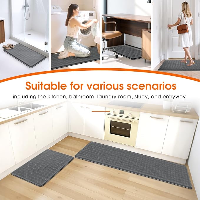 TranquilRelax Kitchen Mats, Cushioned Anti Fatigue Kitchen Mats - Image 7