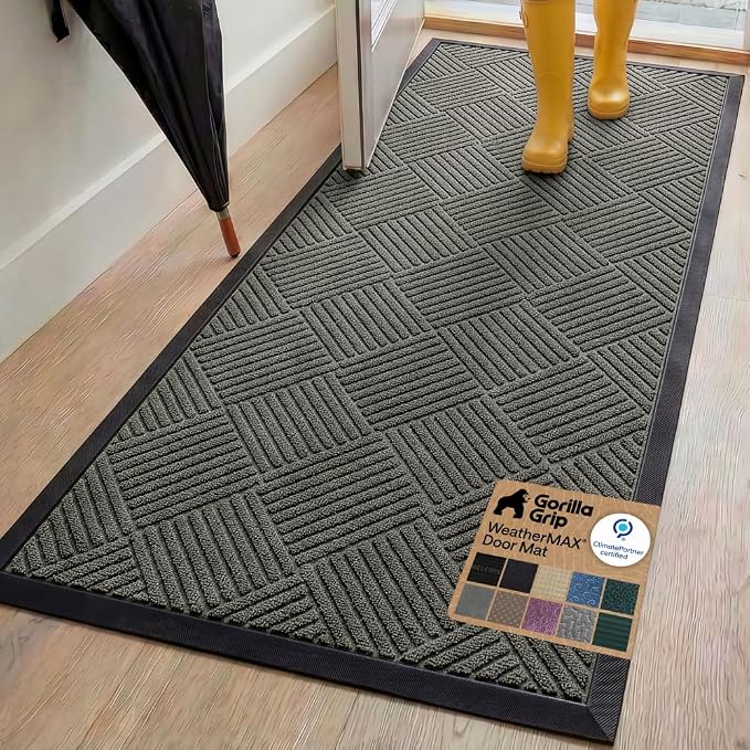 GORILLA GRIP 100% Waterproof All-Season WeatherMAX Doormat, US Designed Natural by Unknown