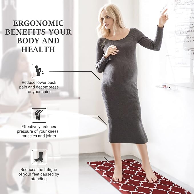 WISELIFE Kitchen Mat Cushioned Anti-Fatigue Kitchen Rug, 17.3"x 39", Non Slip - Image 6