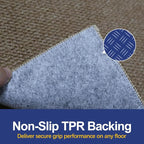 Dirt Trapping Door Mat 20x32, Taupe Faux Jute Entryway Rug | Low-Profile - Image 4