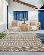 Outdoor Rug Carpet 5x8 ft, Flatweave Textured Outdoor Patio Rug Non Slip Indoor - Image 4