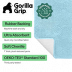 GORILLA GRIP Bath Rug Mat 60x24, Thick Soft Absorbent Chenille, Quick Dry - Image 2