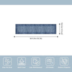 2x8 Washable Hallway Runner Rug – Non-Slip Modern Abstract Neutral Low-Pile - Image 2