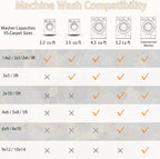 Area Rugs 9x12 Living Room Washable Rug Non Slip Floral Low Pile Large Rug - Image 4