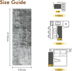 2x6 Ft Washable Runner Rug, Non-Slip Low Pile Hallway Kitchen Area Rug - Image 2
