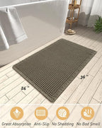 AMOAMI Upgraded Waffle Bath Mat, Super Absorbent Non Slip Bath Mats - Image 2