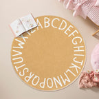 Topotdor Round Kids Play Rug Alphabet Nursery Area Rug Extra Large Soft - Image 8