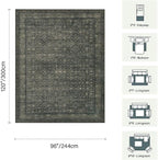8x10 Washable Area Rug for Living Room, Extra Large, Durable Low Pile Non Slip - Image 2