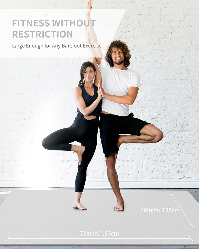 CAMBIVO Yoga Mat 72" x 48" Large Workout Mat - Image 8