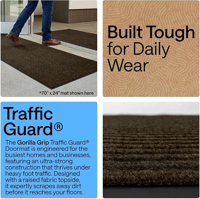 GORILLA GRIP Waterproof Traffic Guard Door Mat, Heavy Duty Entryway Mats - Image 3