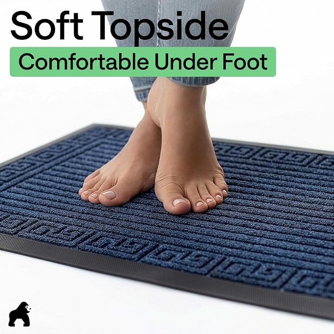 GORILLA GRIP 100% Waterproof All-Season WeatherMAX Doormat 35x23, US Designed - Image 8
