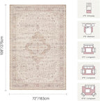 Rugxara Pink 6x9 Washable Area Rug - Image 2