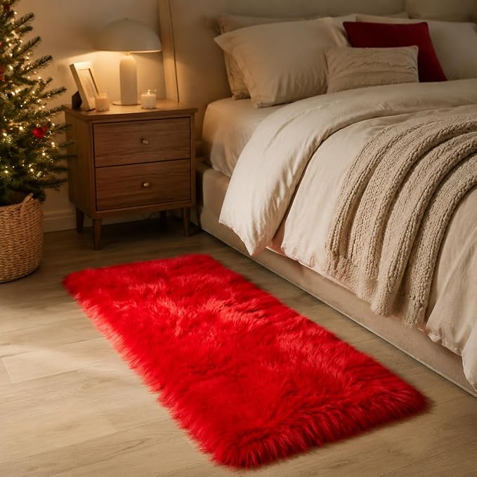 EasyJoy Ultra Soft Faux Fur Rug Fluffy Sheepskin Rug - Image 3