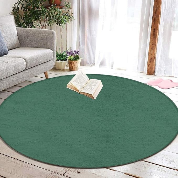 Home Decor Non Slip Kitchen Office Circle Rug, Machine Washable Modern Round - Image 5