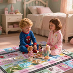 Kids ABC Rug for Playroom, Classroom Alphabet Area Carpet Playmat, Washable - Image 3